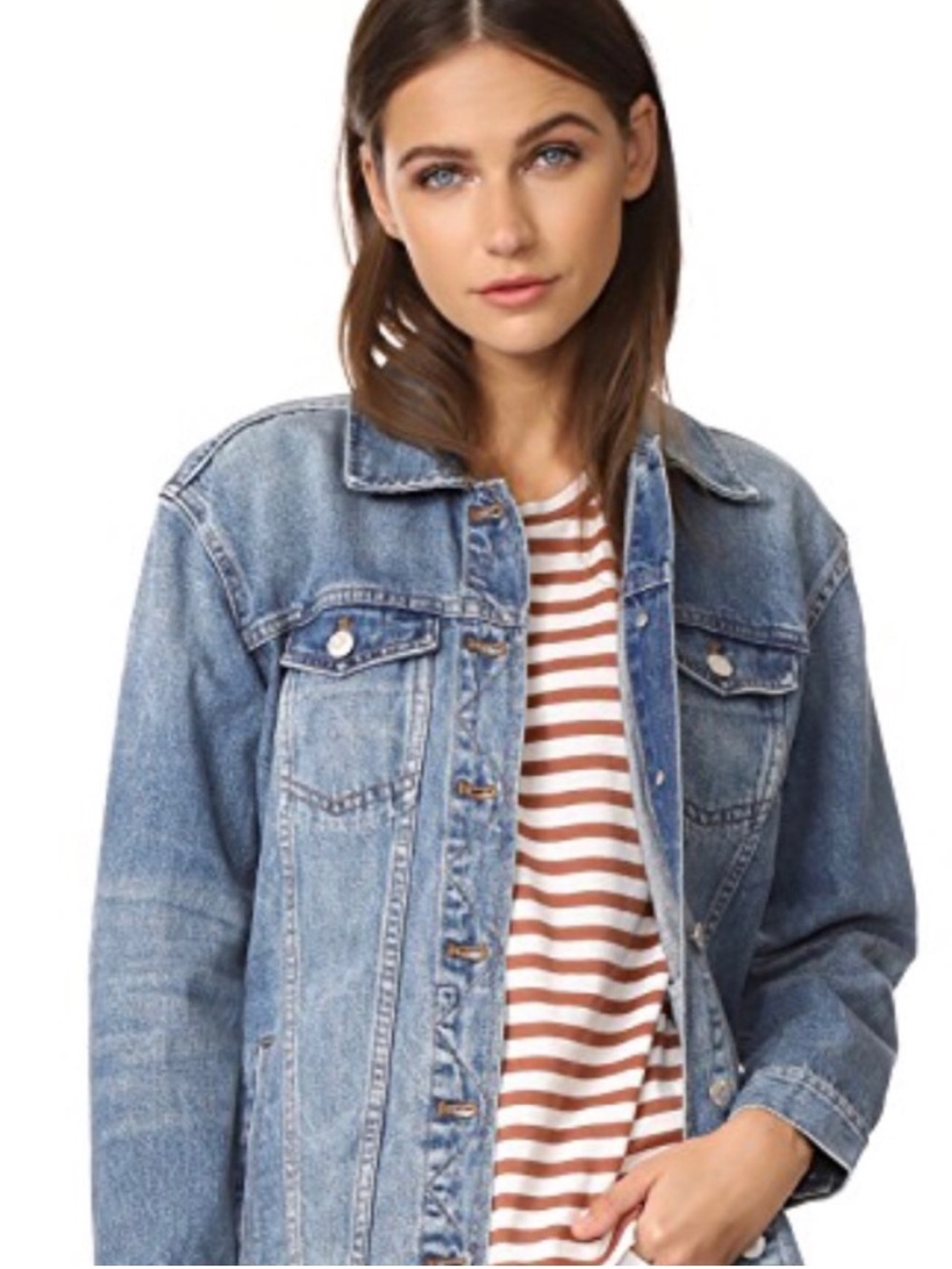 Madewell Faded Blue Denim 70’s Jean Trucker Chore Jacket SZ MED Barn Festival - Picture 3 of 14